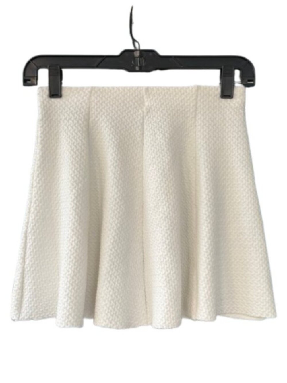 Aeropostale textured honeycomb A-line mini skirt white women's size S